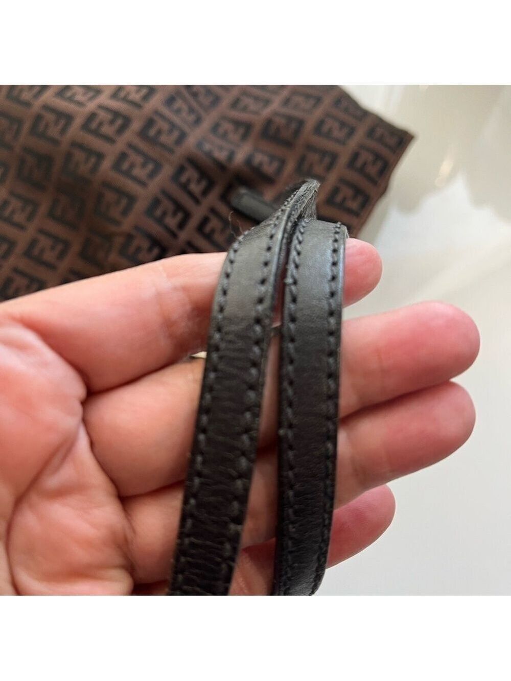 FENDI ZUCCHINO BROWN SMALL CANVAS TOTE BAG - Picture 5 of 12